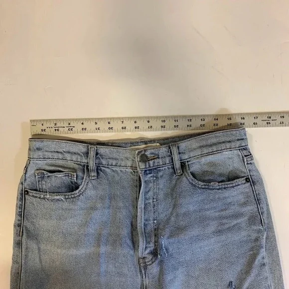 Hidden Jeans Women's High Waist‎ Fray Hem Straight Leg Jeans In Light Wash SZ 30 - Picture 10 of 13